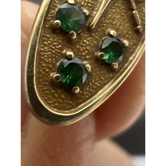 Vintage McDonnell Douglas Emerald Service Award Pin 1/10 10kt GF - Picture 6 of 6